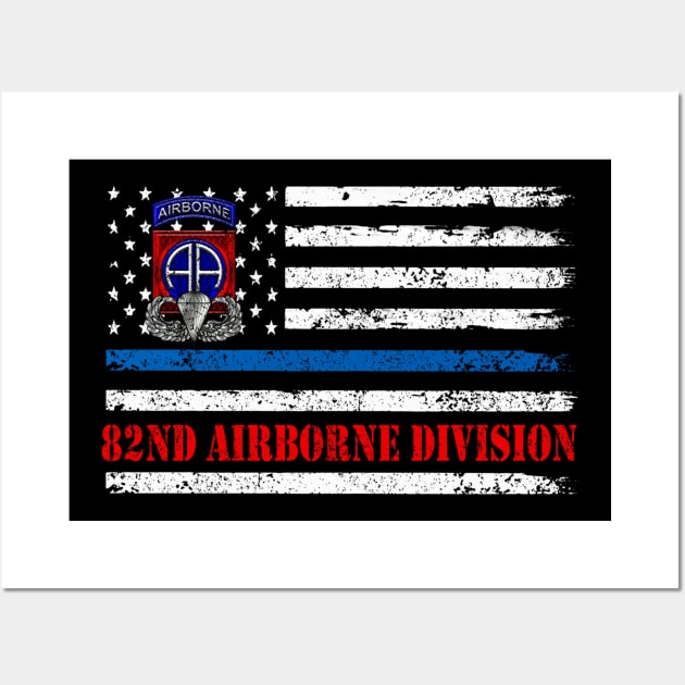 82nd Army Airborne Division Veteran Shirt Men Women Wall Art by floridadori